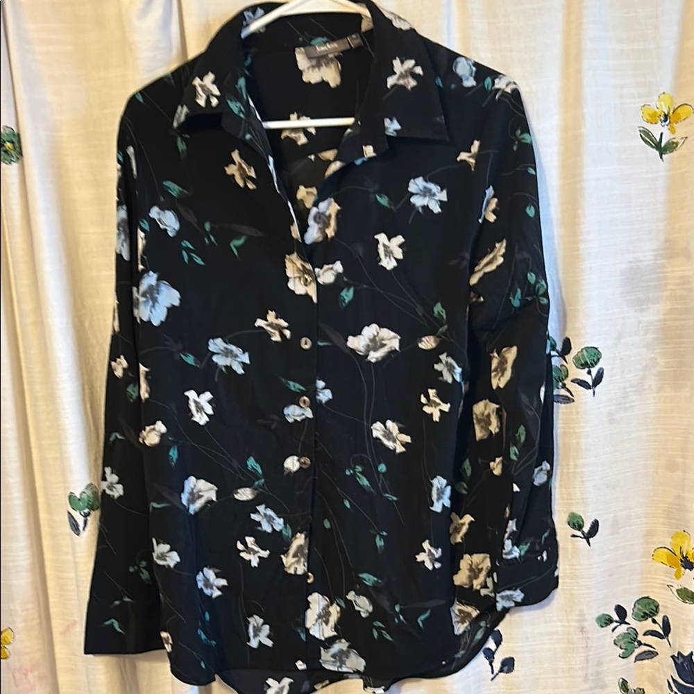 Floral Black Women's Top